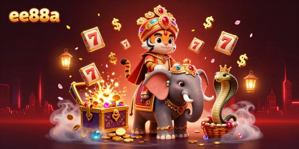 Engage in thrilling gameplay excitement with ee88a amidst vibrant casino elements.