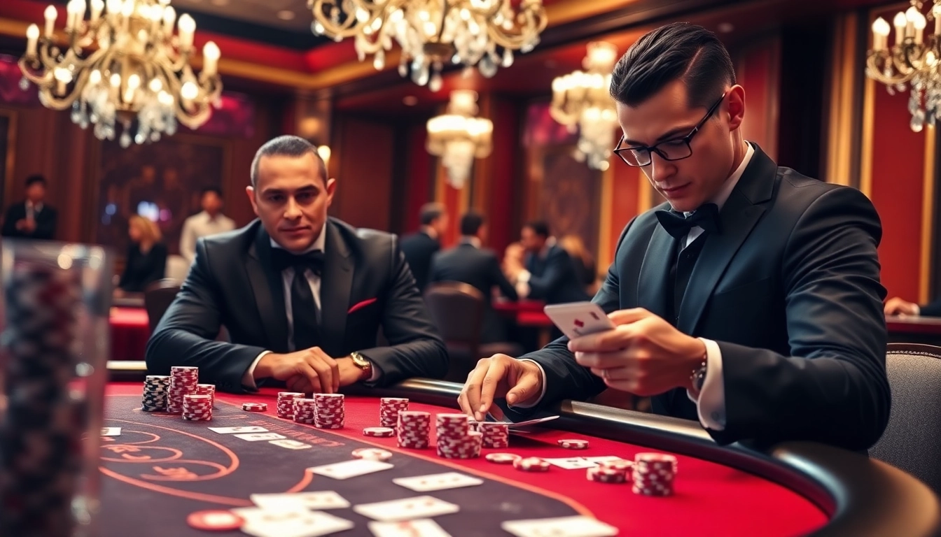 Engaging poker scene at https://gamemanclub.wiki showcasing players immersed in high-stakes gameplay.