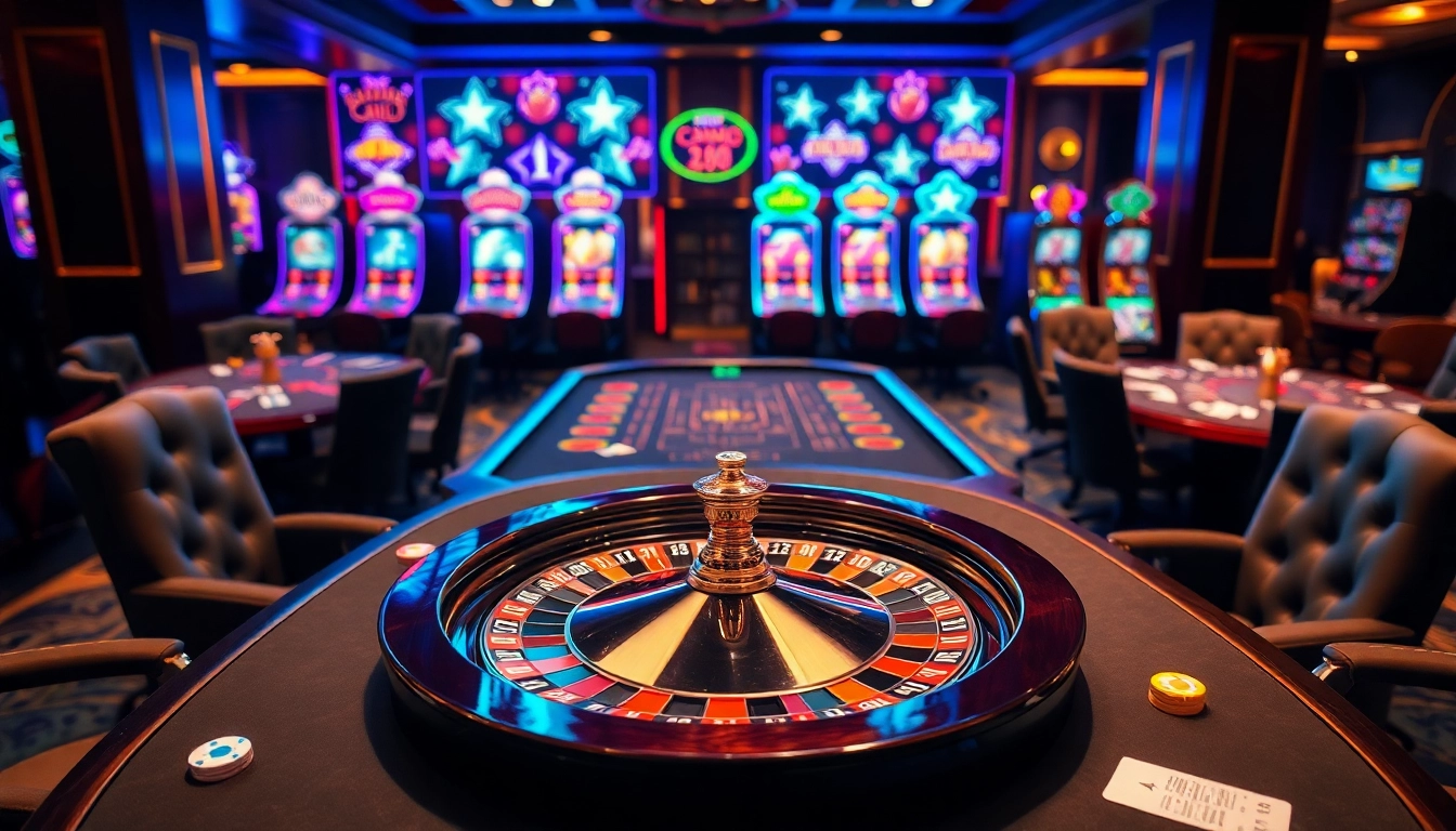 Experience the thrill of casino sky88 with vibrant gaming tables and exciting slot machines.