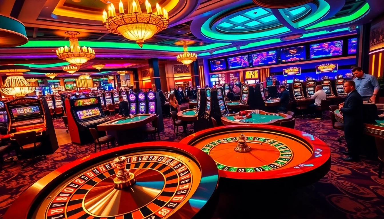 Engage in the excitement of dh88 com at a vibrant casino with roulette tables and poker chips.