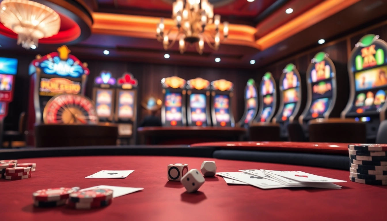 Tác giả Trần Chinh analyzes luxury casino elements including poker tables and roulette wheels.
