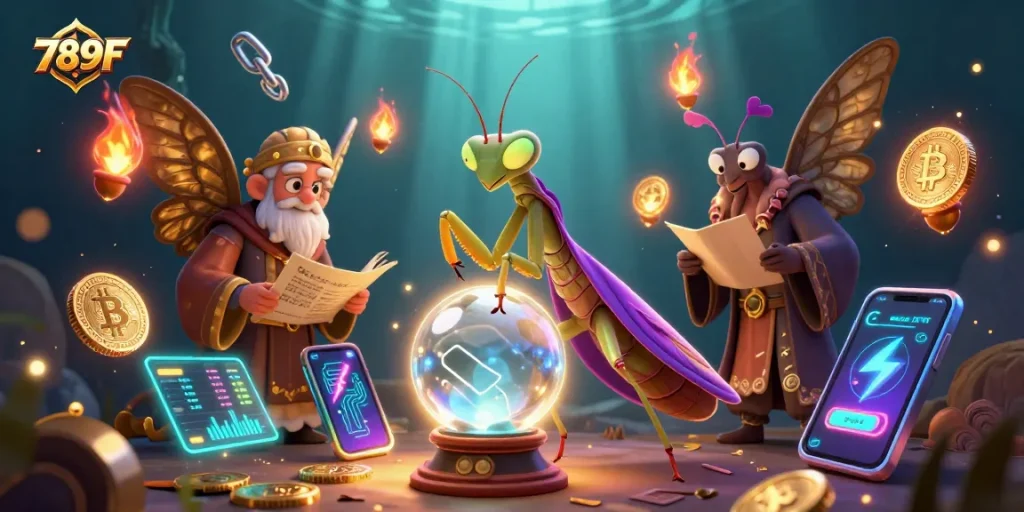 Experience the thrill of gambling at 789F with vibrant visuals of a mystical scene.
